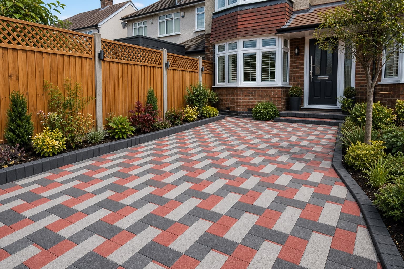 Fenced Paved Forecourt