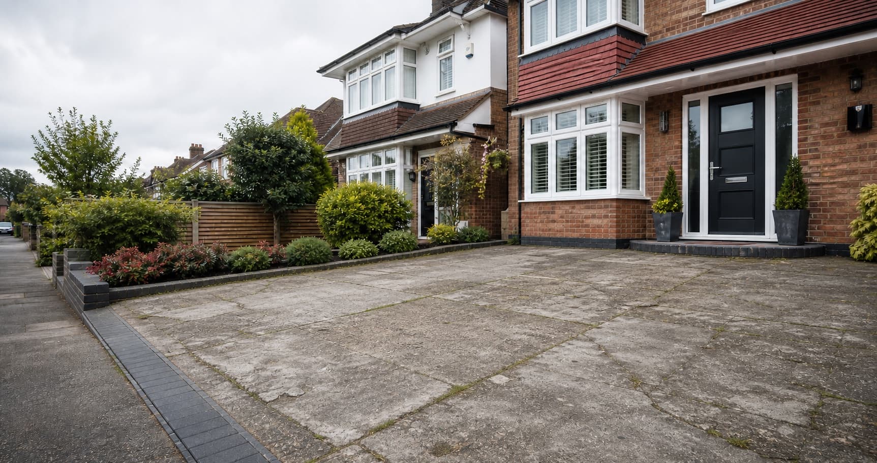Front driveway before paving renovation